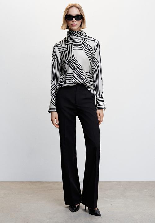 MANGO - Blouse diamond - white