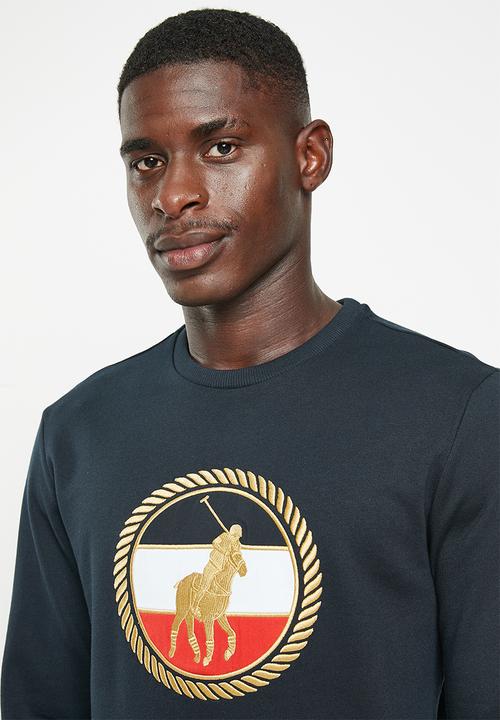 POLO - Mens crest logo sweater - navy