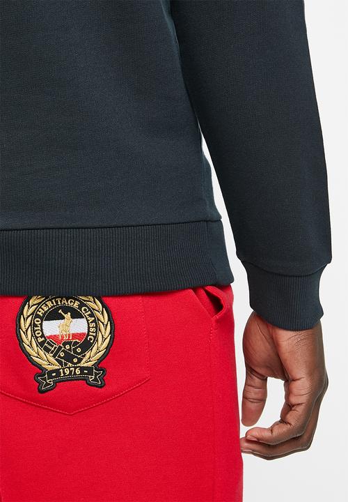 POLO - Mens crest logo sweater - navy