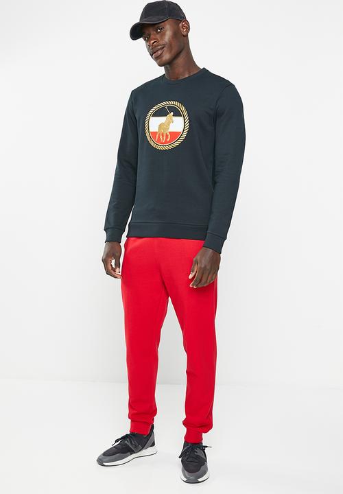 POLO - Mens crest logo sweater - navy