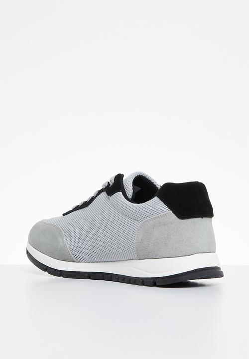 POLO - Crest side flash knit sneaker - grey