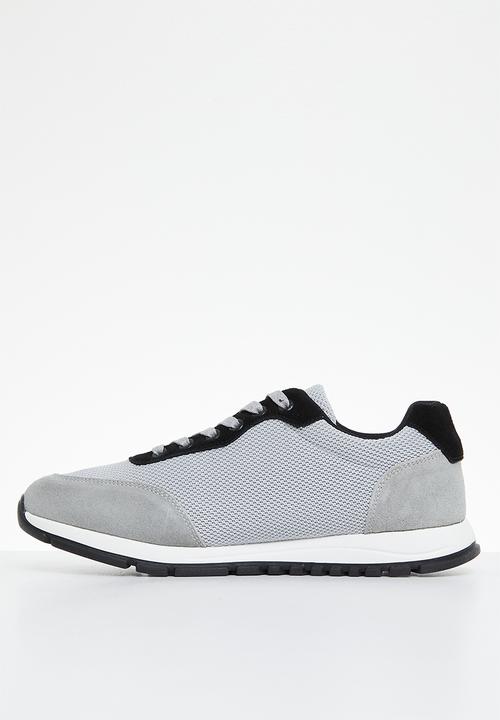 POLO - Crest side flash knit sneaker - grey