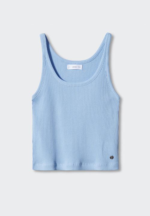 MANGO - T-shirt liberty - blue