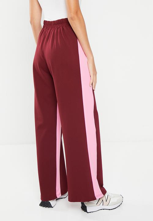 Me&B - Posh ponti pant - burgundy & pink