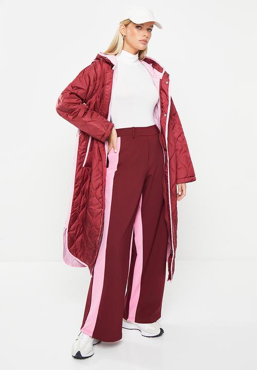 Me&B - Posh ponti pant - burgundy & pink