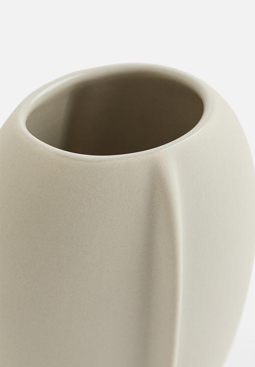 H&M - Stoneware toothbrush mug - light greige