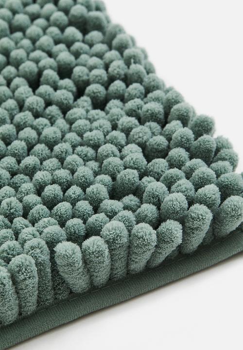 H&M - Deep-pile bath mat - dark sage green