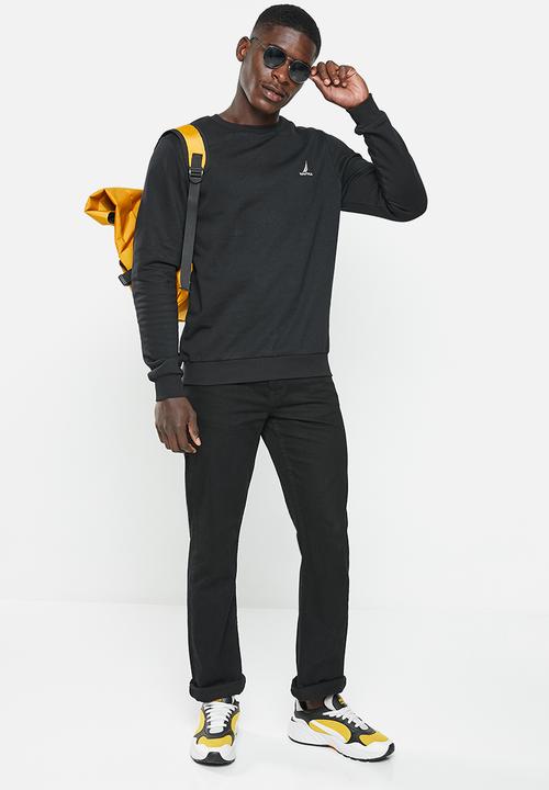 Nautica - Logo crew neck fleece - black