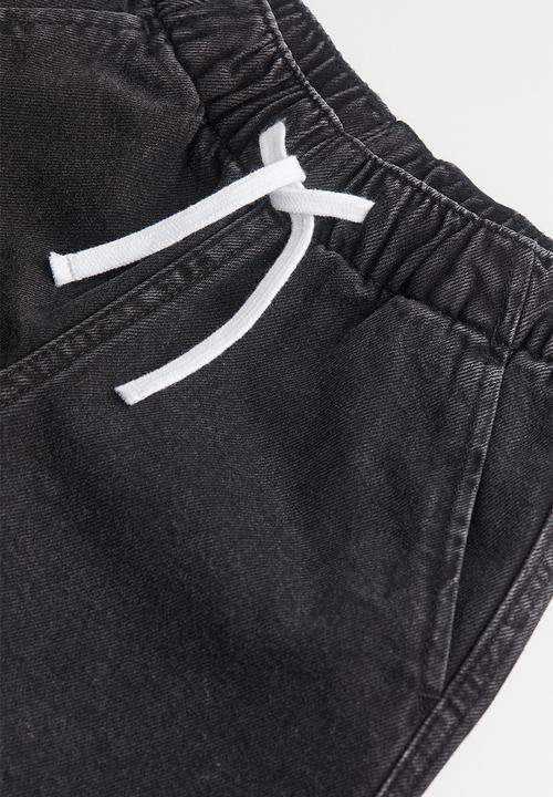 H&M - Cotton denim pull-on shorts - dark grey