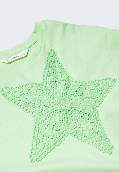 MANGO - T-shirt frida - green