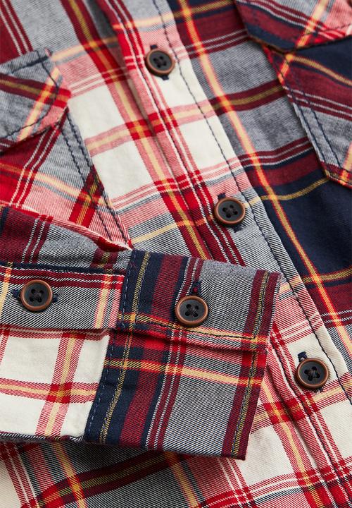H&M - Twill shirt - red/checked