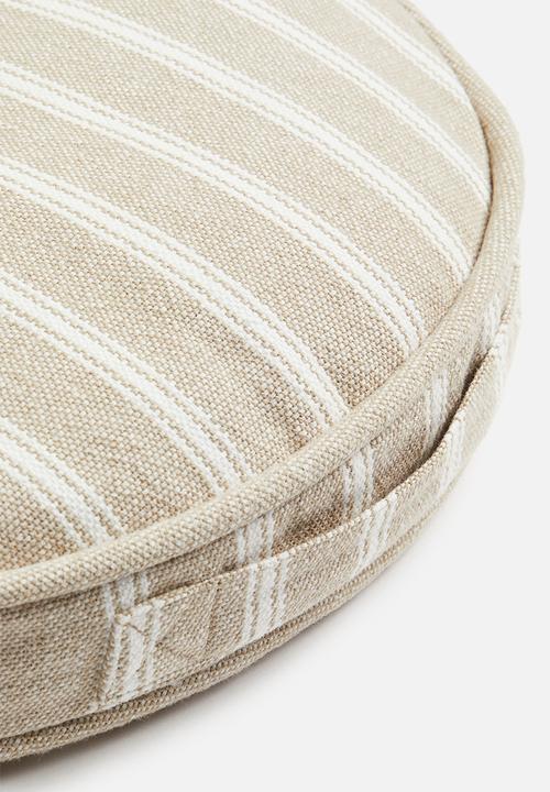 H&M - Round seat cushion - beige/striped