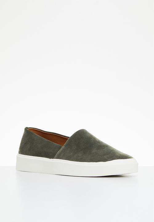 POLO - Basic suede slip on - olive