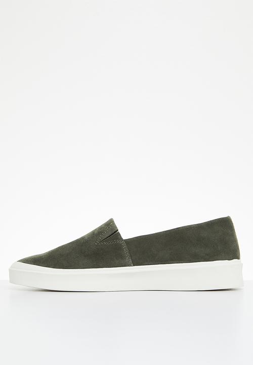 POLO - Basic suede slip on - olive