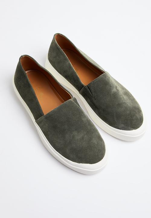 POLO - Basic suede slip on - olive