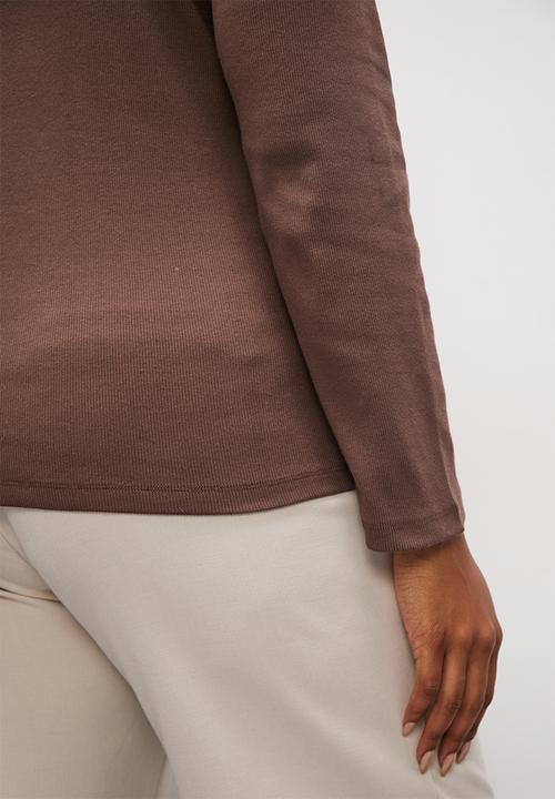 Superbalist - 2 Pack poloneck tee - choc and stone