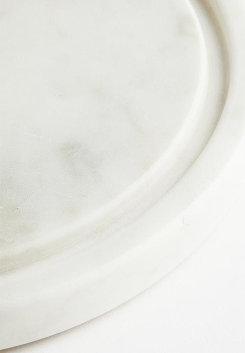 H&M - Glass dome with a marble base - white