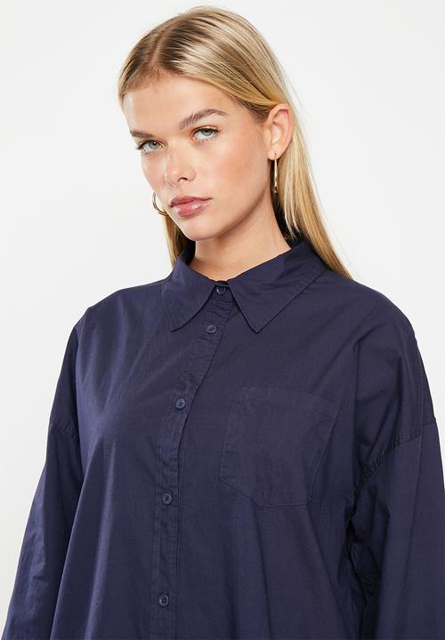 Cotton On - Dad shirt - vintage navy