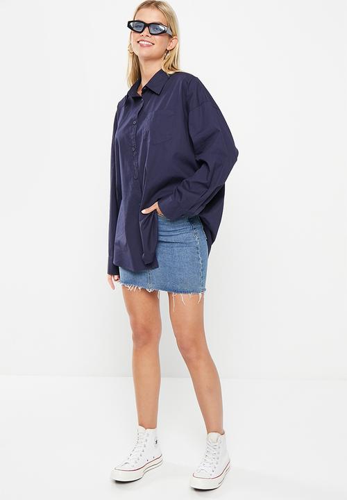 Cotton On - Dad shirt - vintage navy