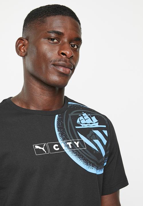 PUMA - Manchester City fc football legacy tee - puma black-team light blue