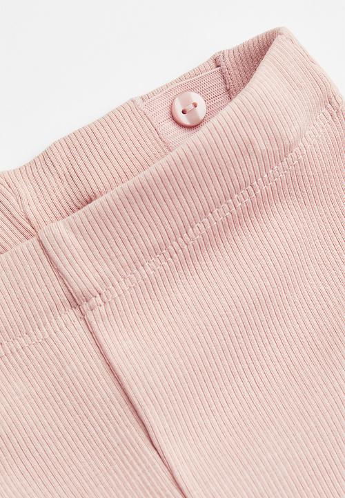 H&M - 2-Piece cotton set - powder pink/checked