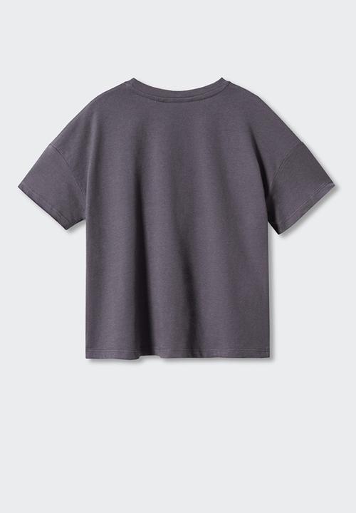 MANGO - T-shirt margaret  - charcoal