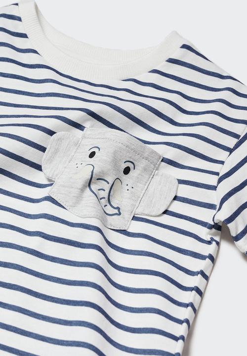 MANGO - T-shirt pocket - natural