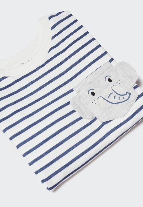 MANGO - T-shirt pocket - natural
