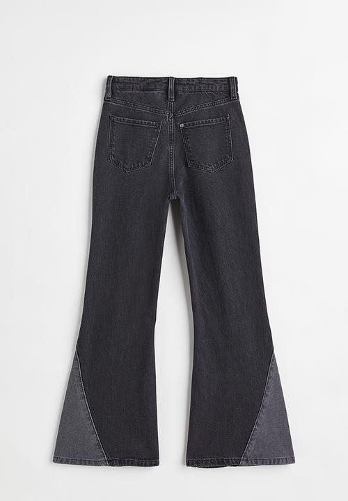 H&M - Flared leg high jeans - black/block-coloured