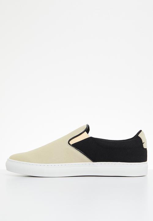 POLO - Casual textured felt slip on - off white