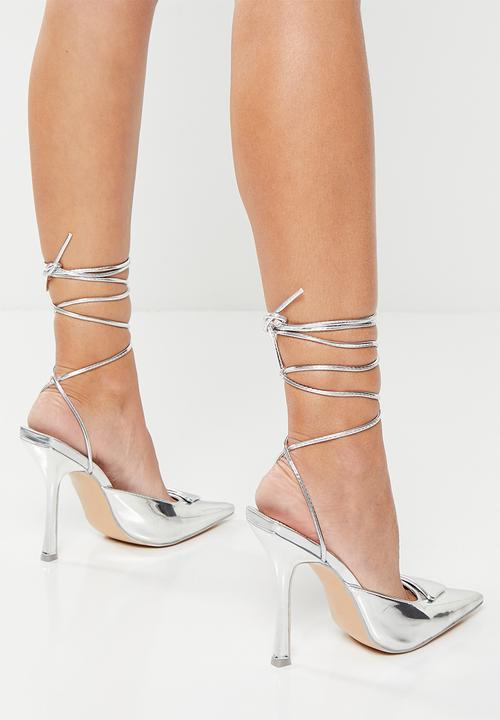 Public Desire - Vada barely there court stiletto - silver mirror