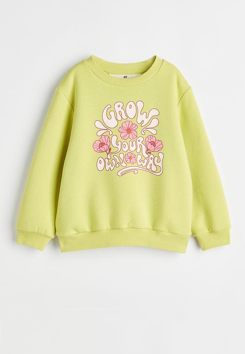 H&M - Printed sweatshirt - light green/grow