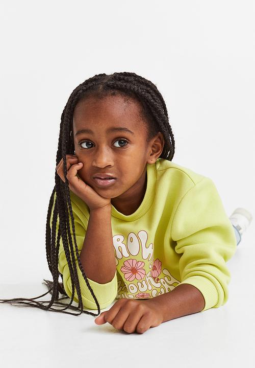 H&M - Printed sweatshirt - light green/grow
