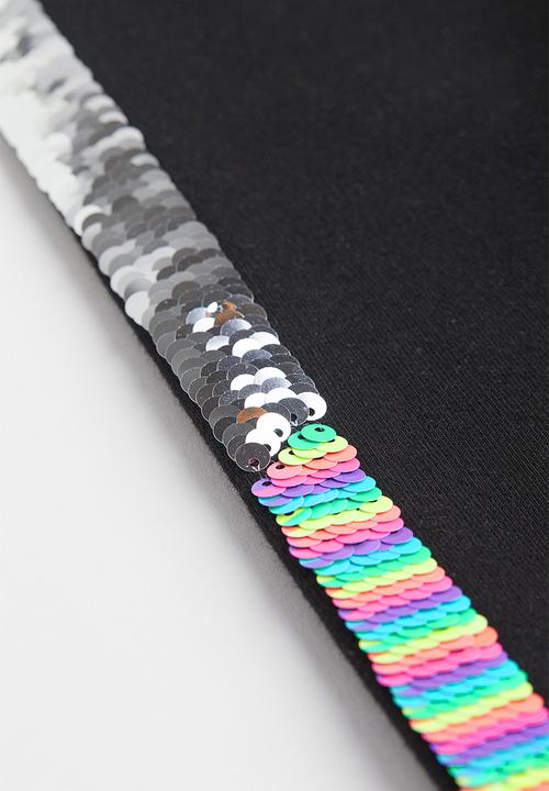 H&M - Brushed-inside leggings - black/sequins