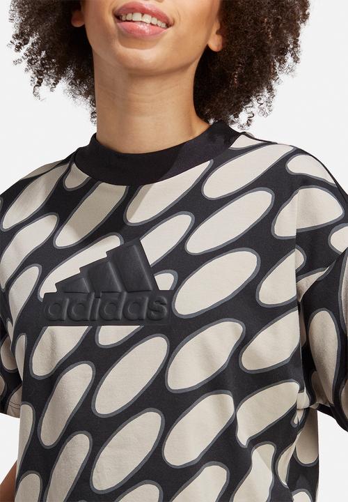 adidas Performance - W mmk fi 3s tee - light brown/black/grey six