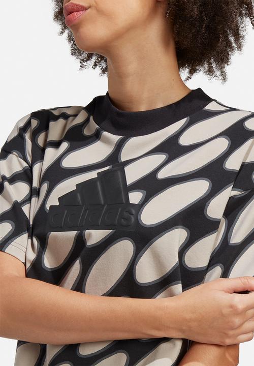 adidas Performance - W mmk fi 3s tee - light brown/black/grey six