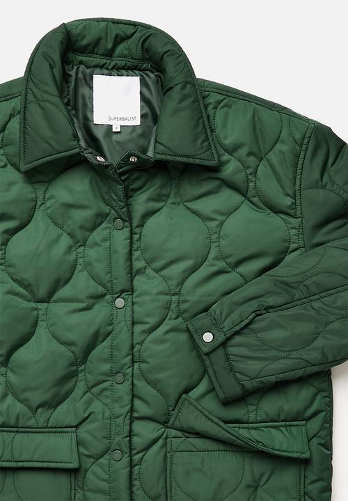 Superbalist - Quilted overshirt - emerald green