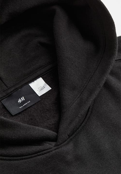 H&M - Relaxed fit hoodie - black/iron maiden