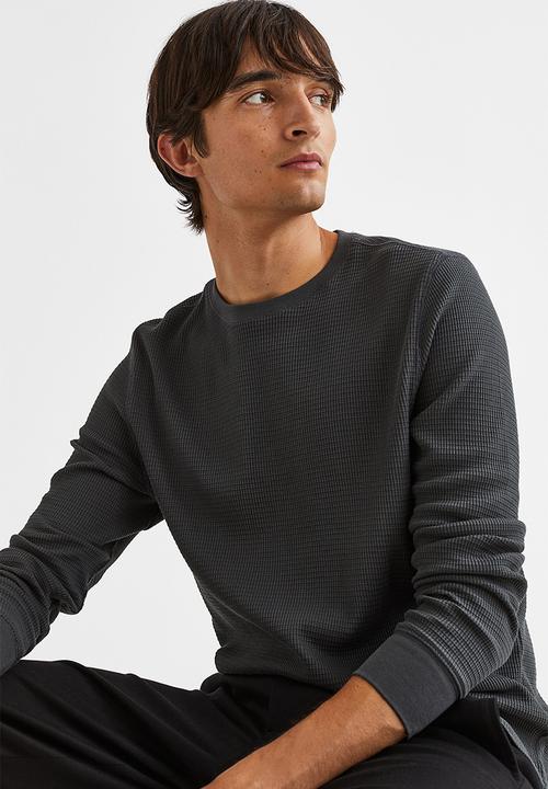 H&M - Jersey top slim fit - dark grey