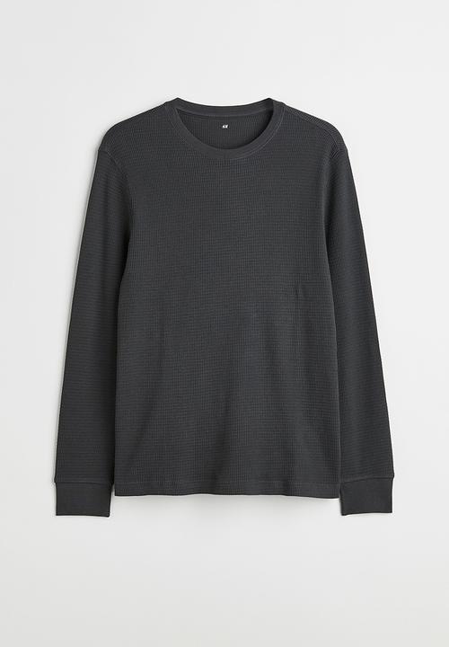 H&M - Jersey top slim fit - dark grey