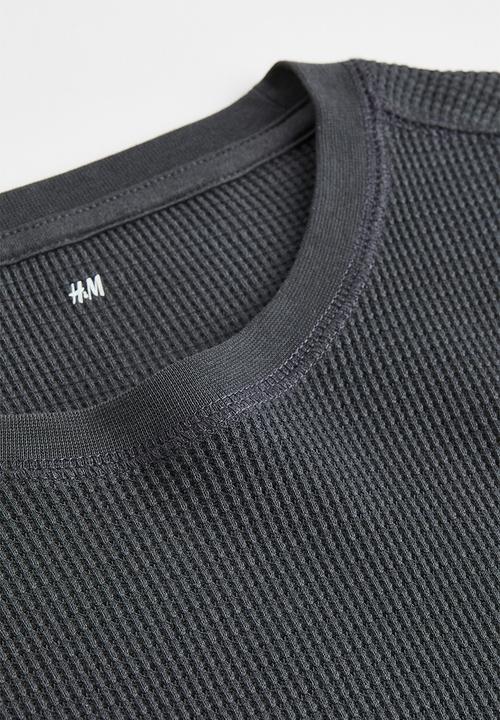 H&M - Jersey top slim fit - dark grey