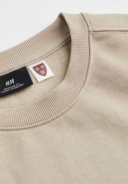 H&M - Regular fit printed sweatshirt - beige/harvard university