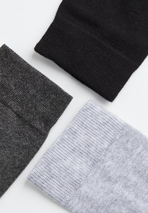 H&M - 5-pack socks - dark grey marl/black