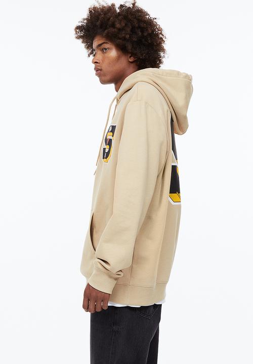 H&M - Regular fit hoodie - light beige/baseball