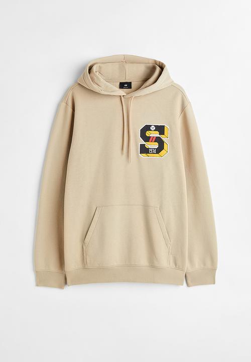H&M - Regular fit hoodie - light beige/baseball