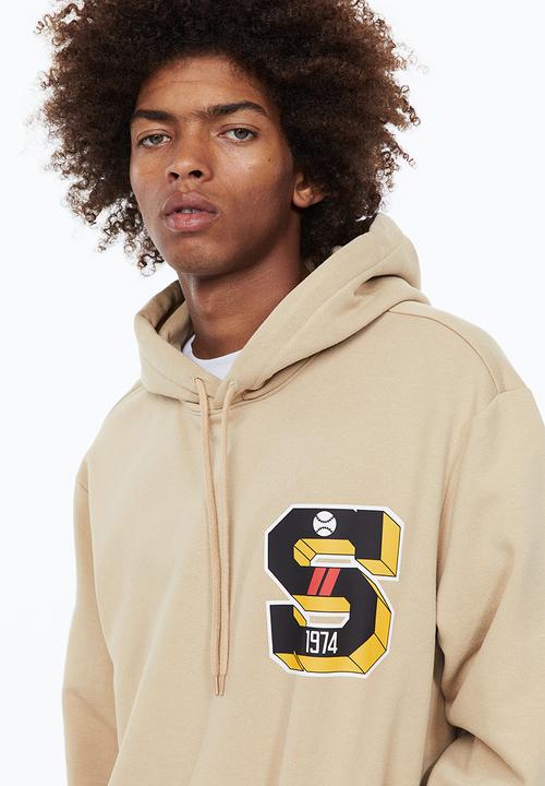 H&M - Regular fit hoodie - light beige/baseball