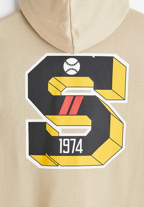 H&M - Regular fit hoodie - light beige/baseball