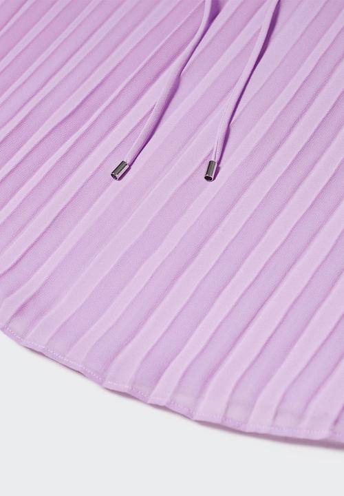 MANGO - Blouse plis - light pastel purple