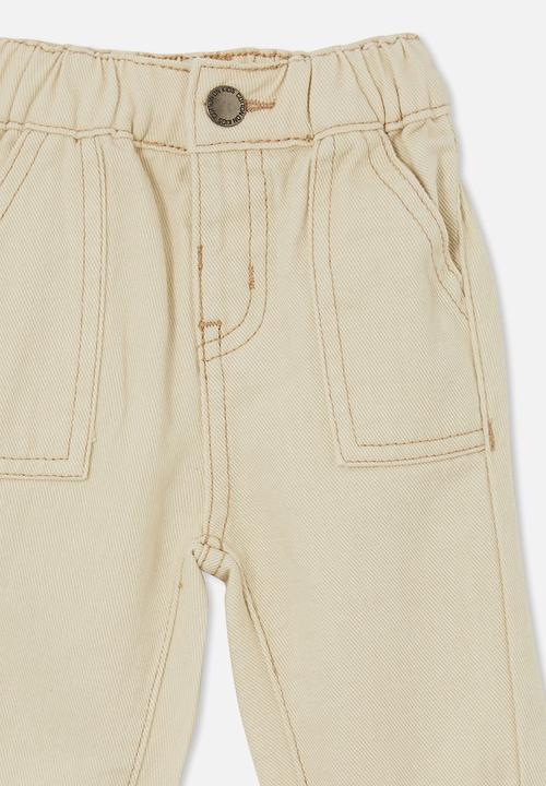 Cotton On - Kai baby carpenter jean - albany ecru