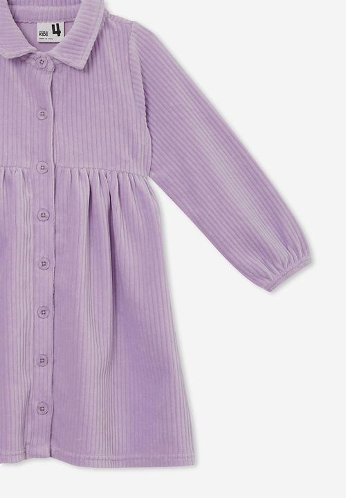 Cotton On - Christine long sleeve dress - lilac drop/rib
